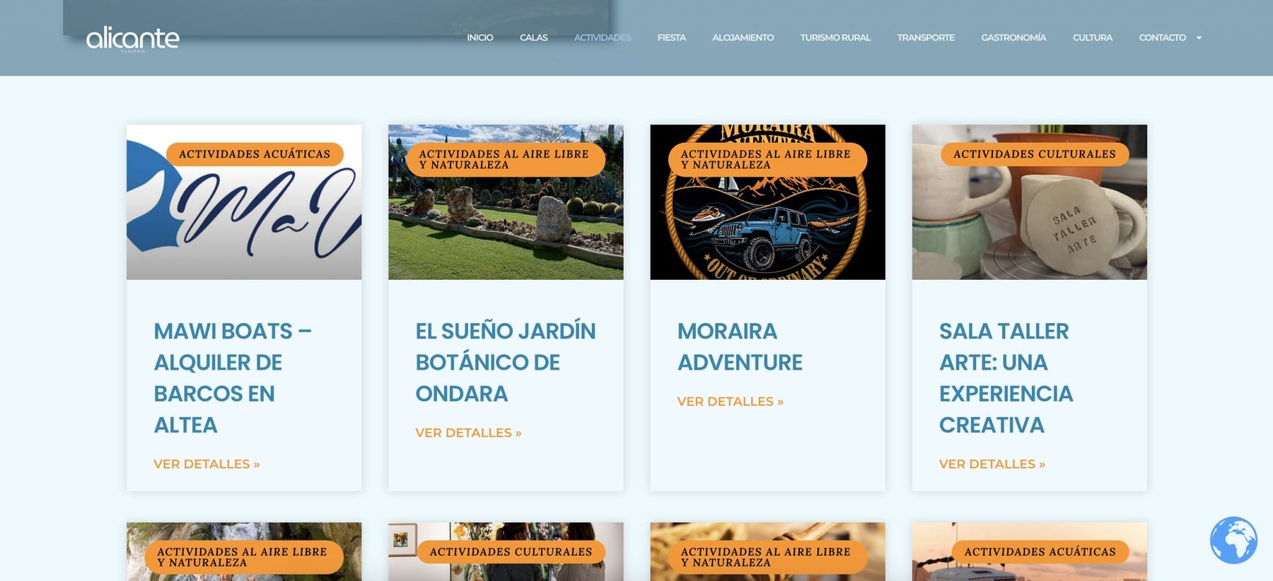 Directorio real de negocios turísticos en la web de Alicante Turismo