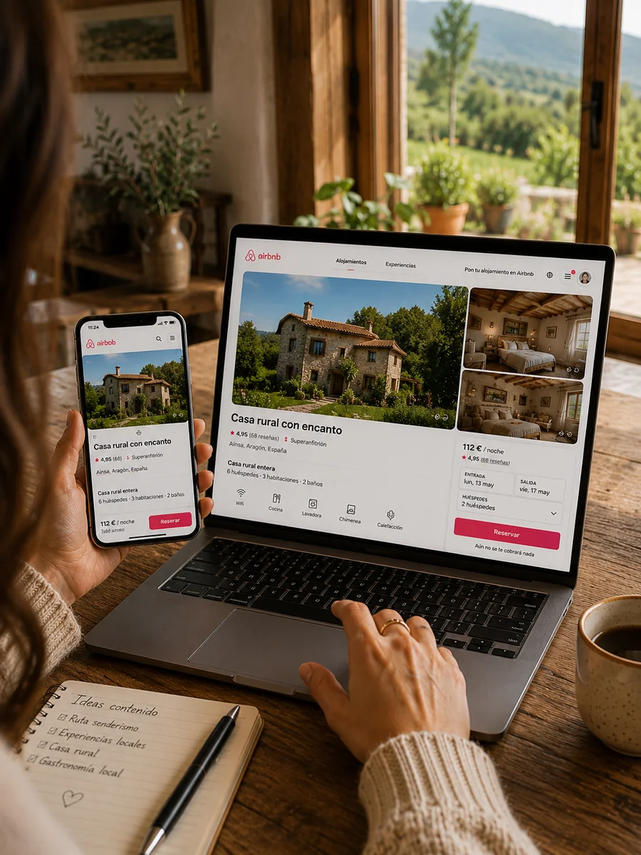 PReserva de una casa rural desde una plataforma online
