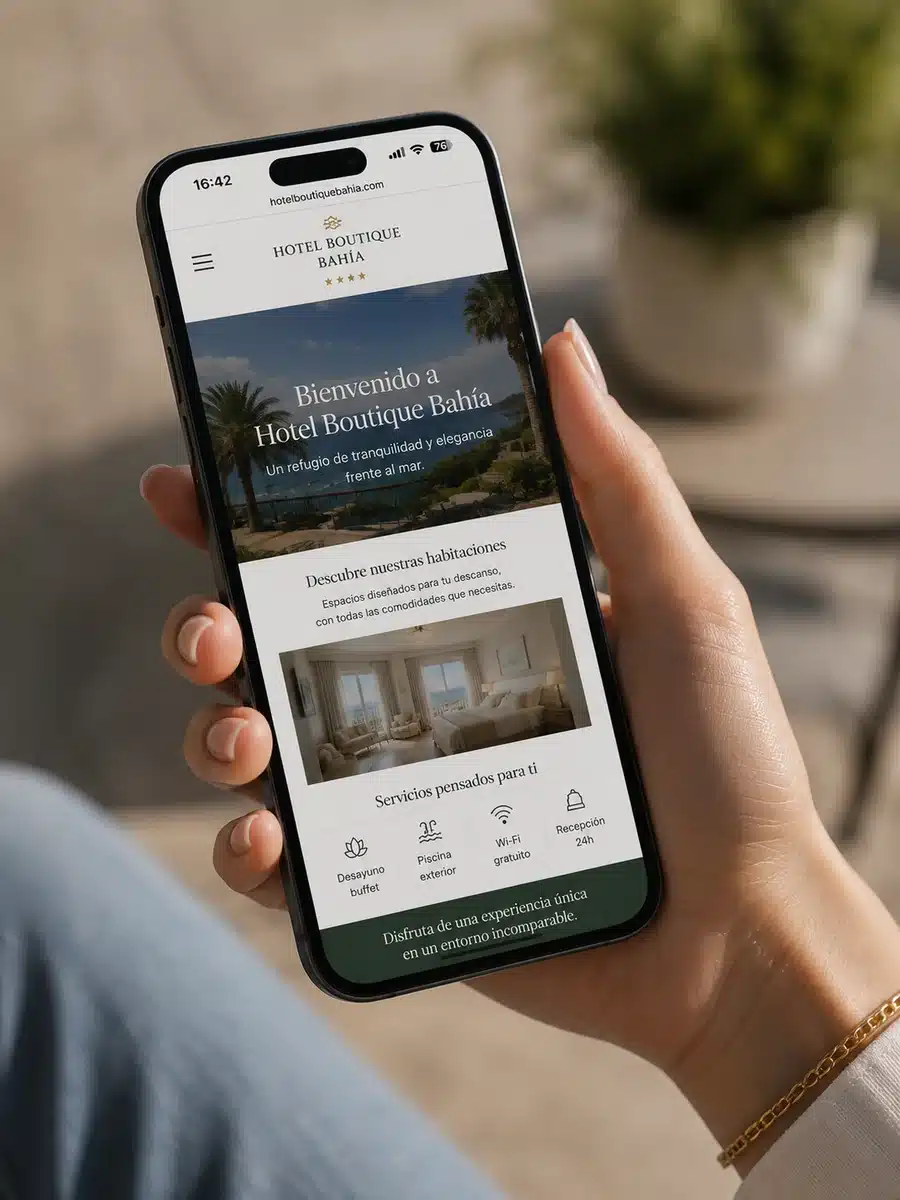 Web de hotel disponible únicamente en español